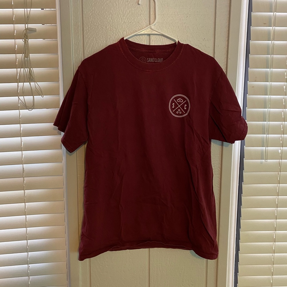 sand cloud maroon tshirt